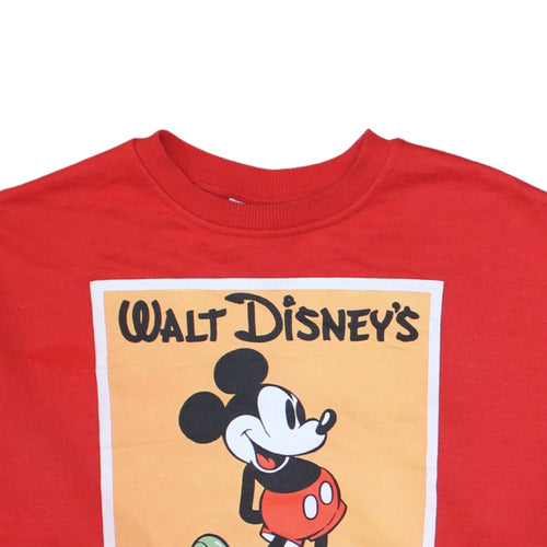 Primark Disney Women's Red Mickey Mouse Pullover Sweatshirt XS