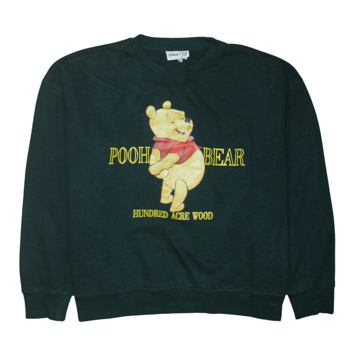 Disney Primark Womens Black Winnie the Pooh Sweatshirt L 14/16
