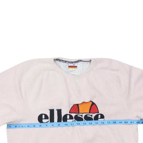 Ellesse Heritage Women's Pink Sweatshirt Small Logo Crew Neck