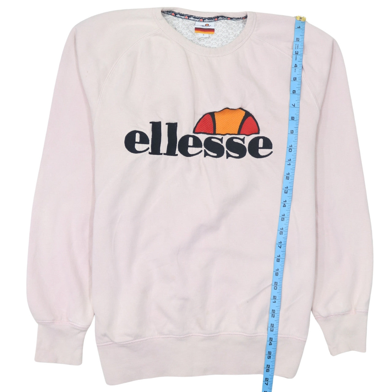Ellesse Heritage Women's Pink Sweatshirt Small Logo Crew Neck