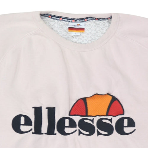 Ellesse Heritage Women's Pink Sweatshirt Small Logo Crew Neck
