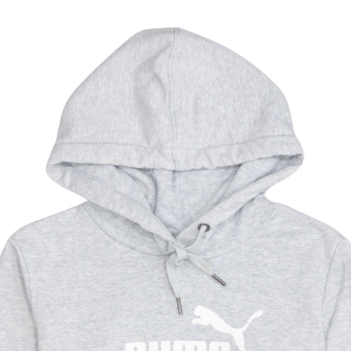 Puma Womens Grey Size 10 Pullover Hoodie Sweatshirt