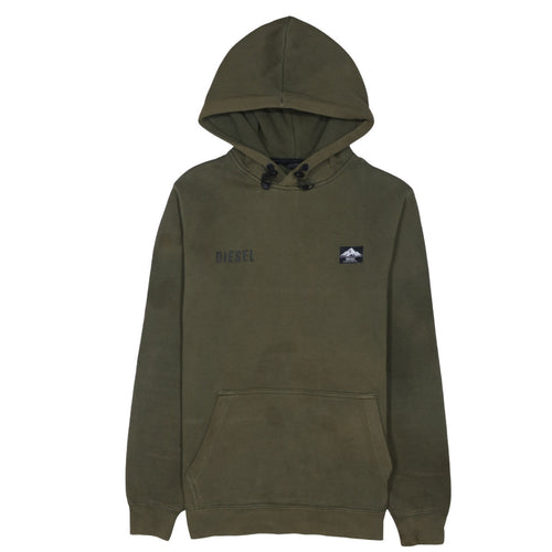 Diesel Men’s Green Pullover Hoodie Size S Regular Fit Logo Design