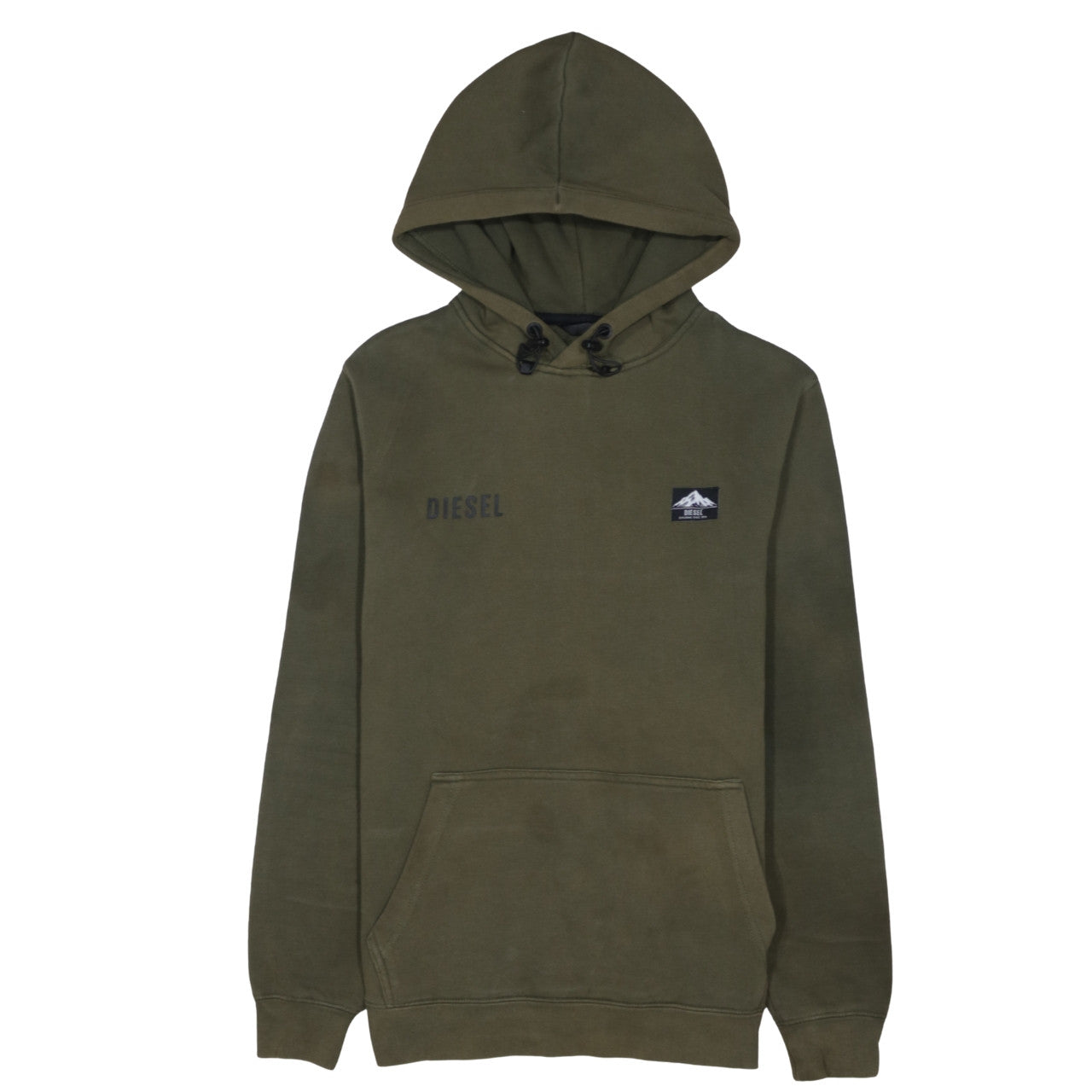 Diesel Men’s Green Pullover Hoodie Size S Regular Fit Logo Design