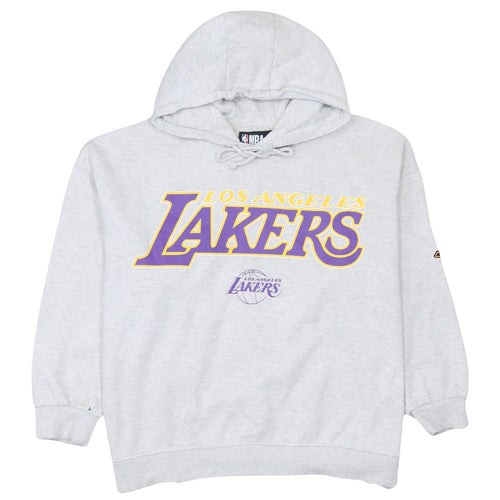 NBA Los Angeles Lakers Grey Hoodie Women L Pullover Logo Sweatshirt