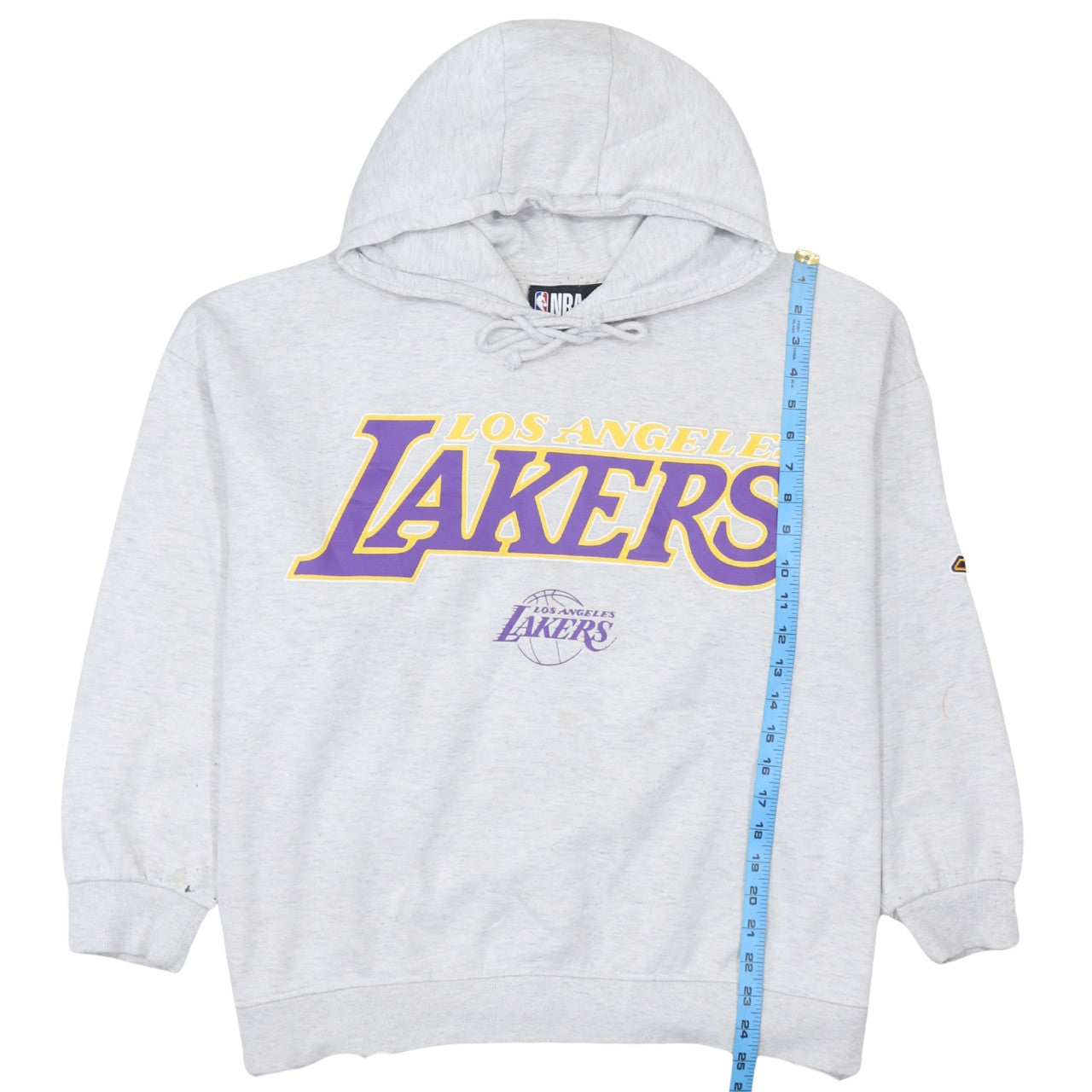 NBA Los Angeles Lakers Grey Hoodie Women L Pullover Logo Sweatshirt