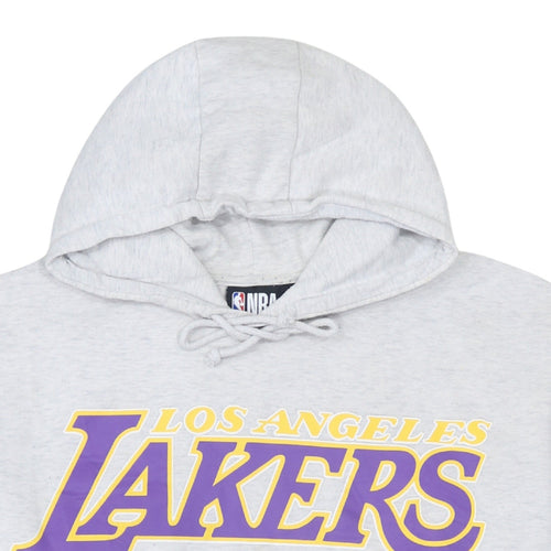 NBA Los Angeles Lakers Grey Hoodie Women L Pullover Logo Sweatshirt