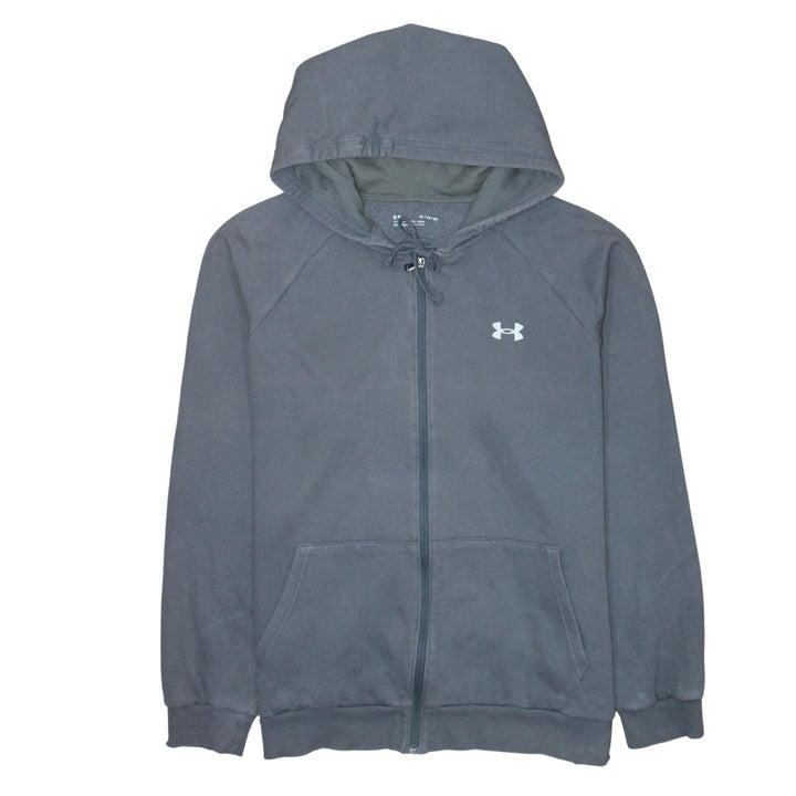 Under Armour Men Grey Full Zip Hoodie XL Loose Fit Sportswear