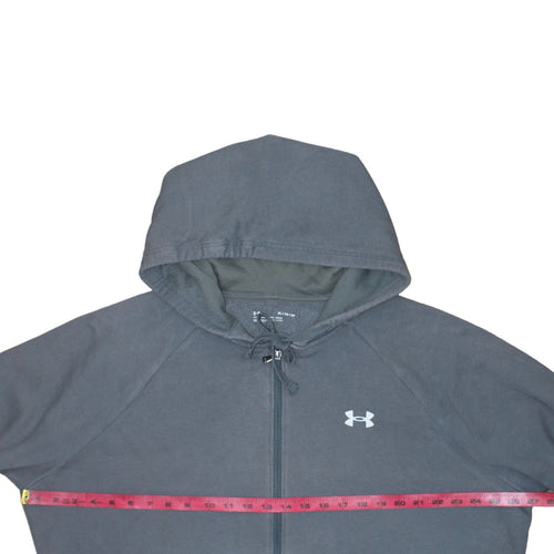 Under Armour Men Grey Full Zip Hoodie XL Loose Fit Sportswear