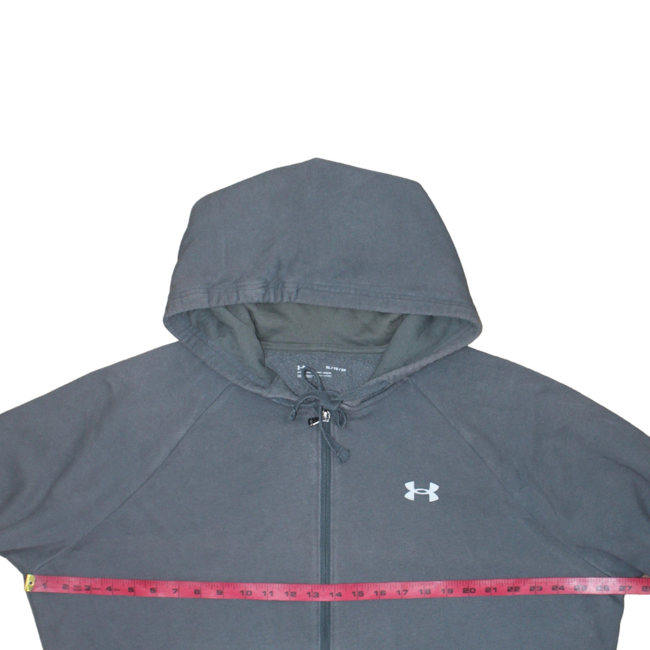 Under Armour Men Grey Full Zip Hoodie XL Loose Fit Sportswear