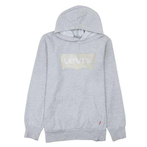 Levi's Girls Grey Pullover Hoodie 16 Years Logo Cotton Blend Sweatshirt