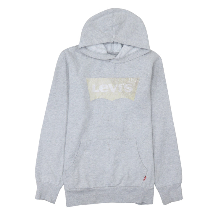 Levi's Girls Grey Pullover Hoodie 16 Years Logo Cotton Blend Sweatshirt