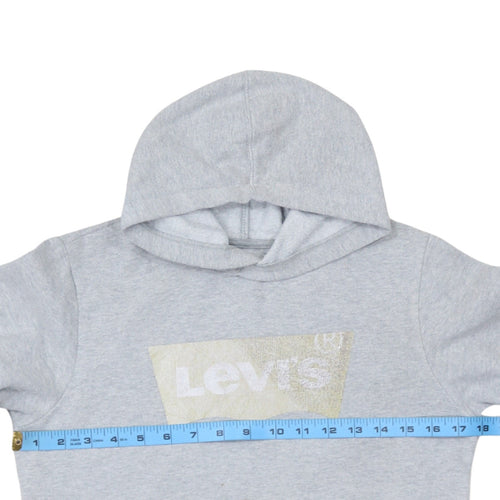 Levi's Girls Grey Pullover Hoodie 16 Years Logo Cotton Blend Sweatshirt