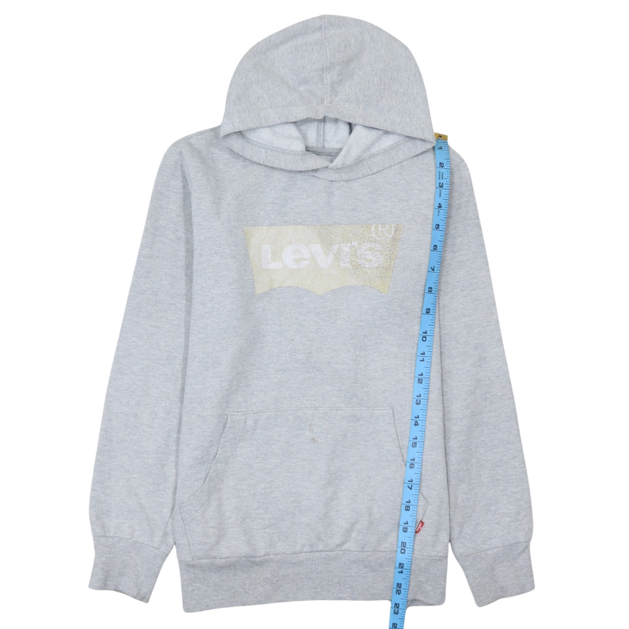 Levi's Girls Grey Pullover Hoodie 16 Years Logo Cotton Blend Sweatshirt