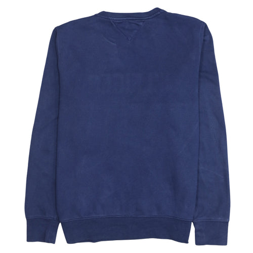 Tommy Hilfiger Men Blue XL Pullover Sweatshirt Classic Logo Crew Neck