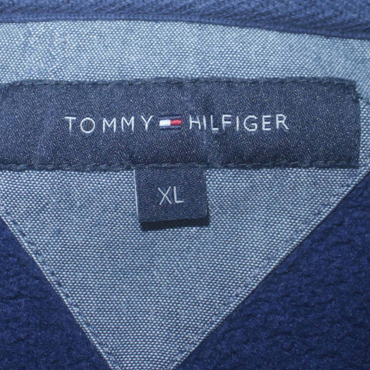 Tommy Hilfiger Men Blue XL Pullover Sweatshirt Classic Logo Crew Neck