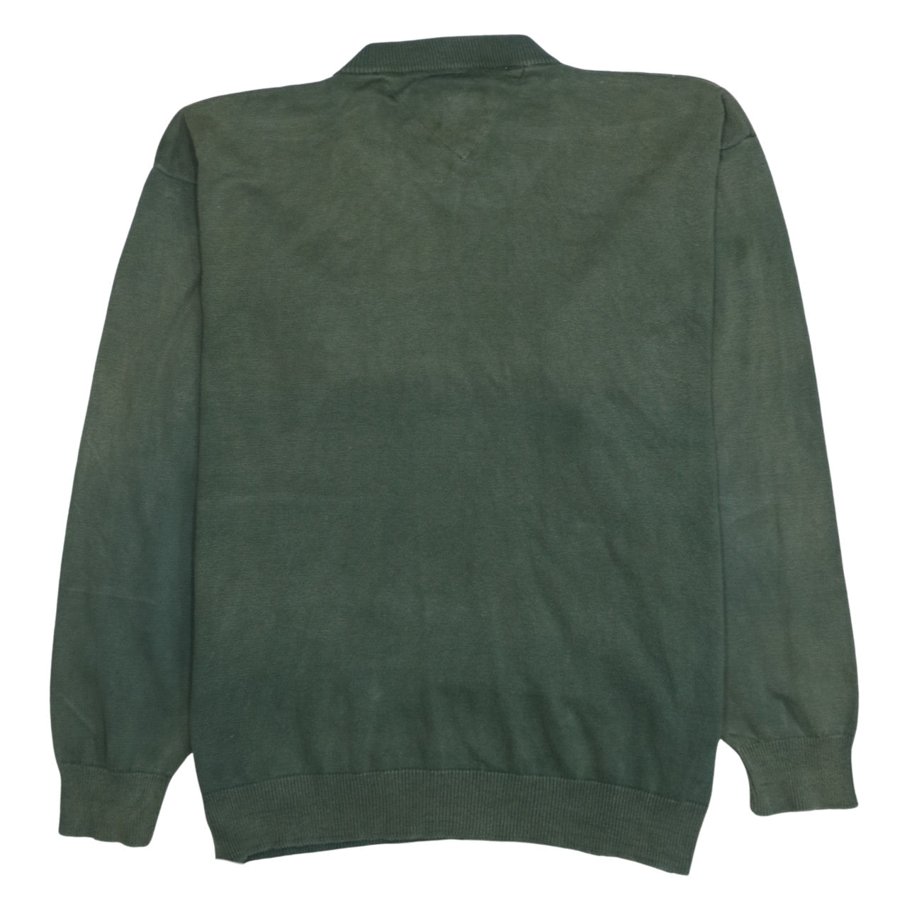 Tommy Hilfiger Mens Green Cotton Golf Pullover Jumper XL