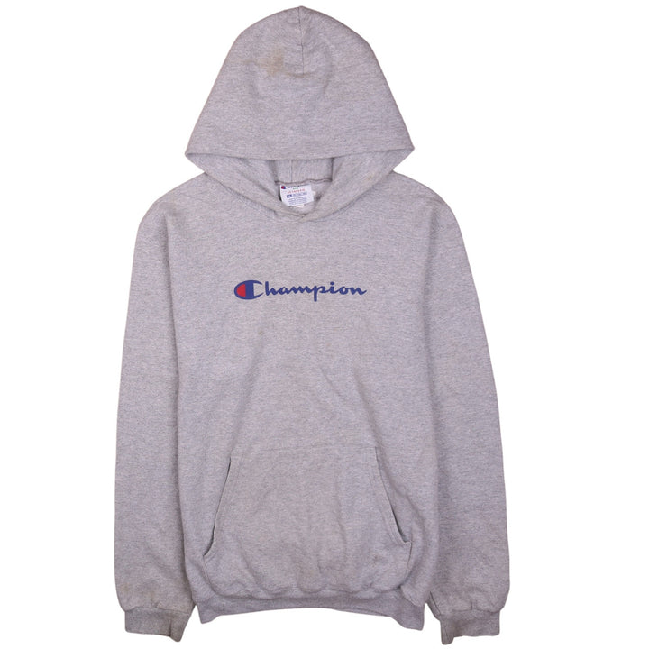 Champion Boys Grey Pullover Hoodie YXL Fleece Cotton Blend Logo Sweatshirt