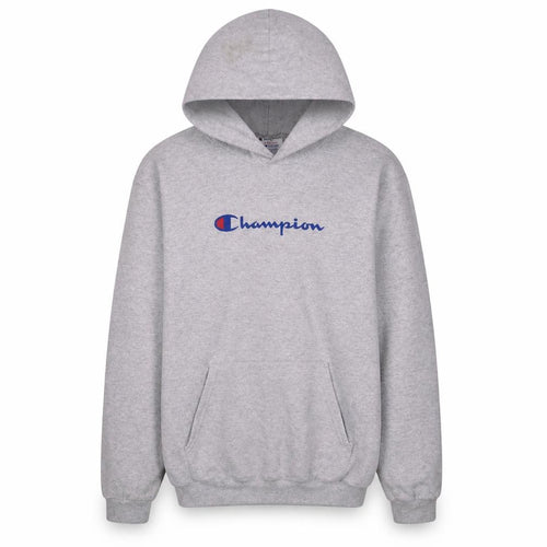 Champion Boys Grey Pullover Hoodie YXL Fleece Cotton Blend Logo Sweatshirt