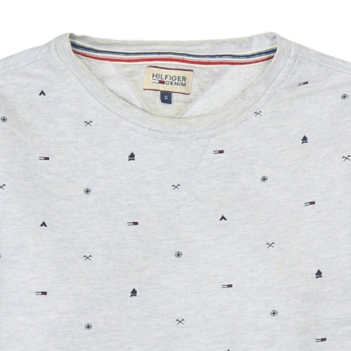 Tommy Hilfiger Men’s Grey Small Logo Sweatshirt Size S