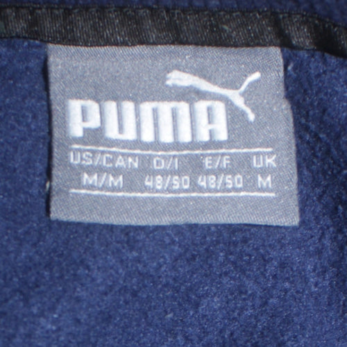 Puma Mens Blue Crew Neck Logo Sweatshirt M Regular Fit Pullover