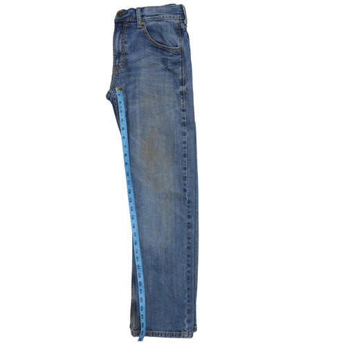 Wrangler Men's Blue 30x32 Straight Leg Denim Jeans