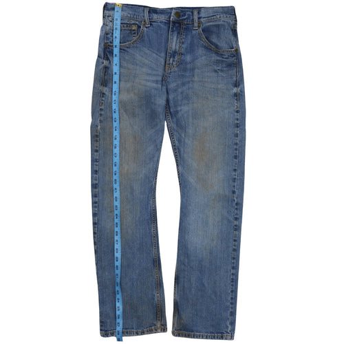 Wrangler Men's Blue 30x32 Straight Leg Denim Jeans