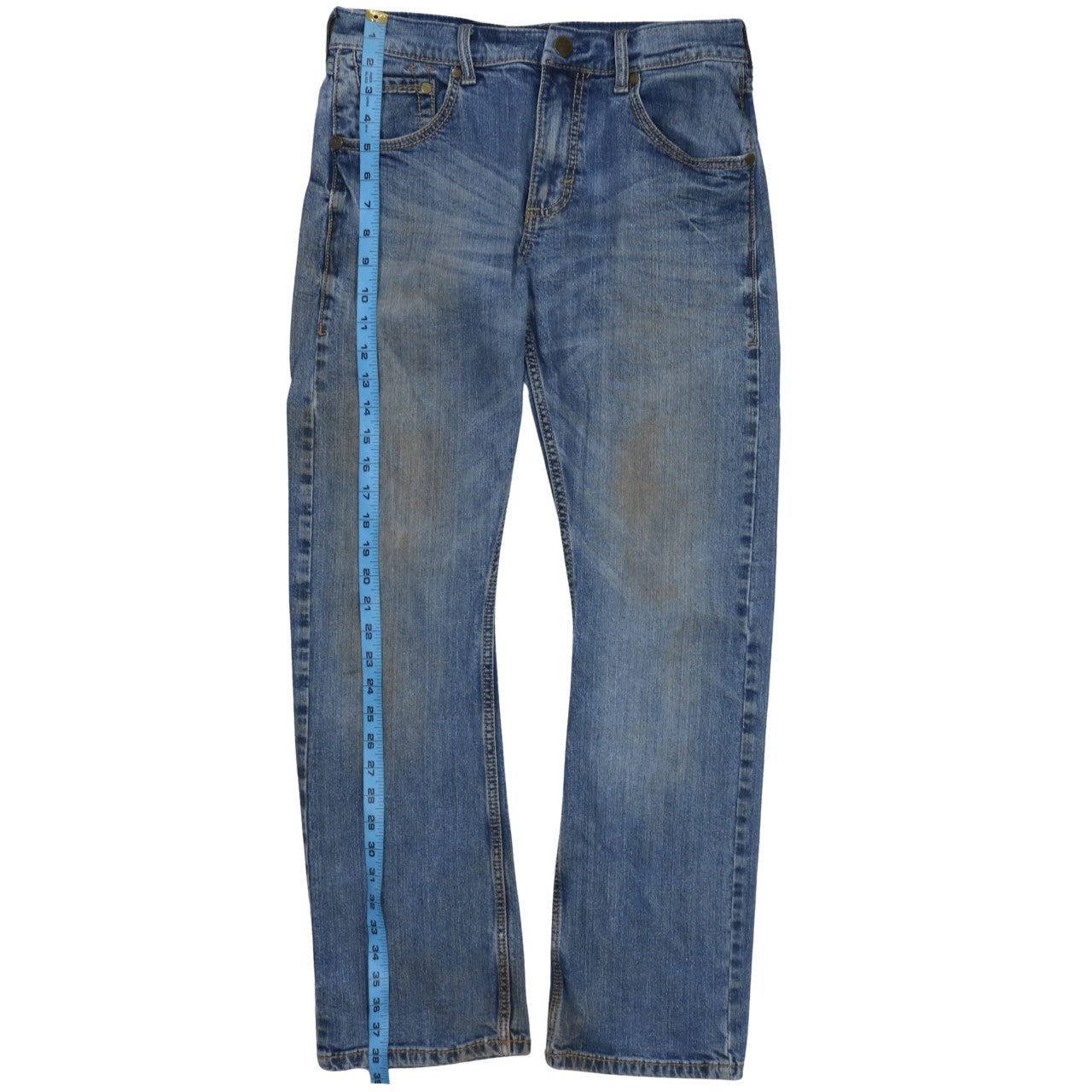 Wrangler Men's Blue 30x32 Straight Leg Denim Jeans
