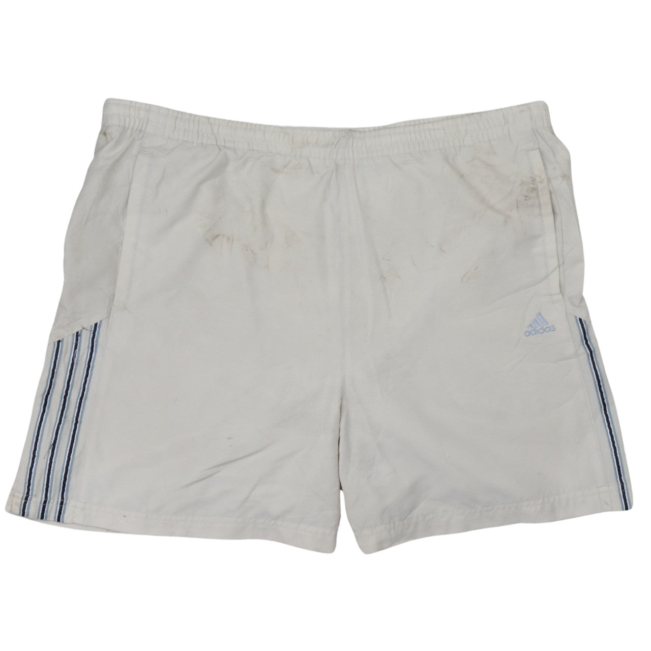 Adidas Men's White L Athletic Shorts Elastic Waist Activewear