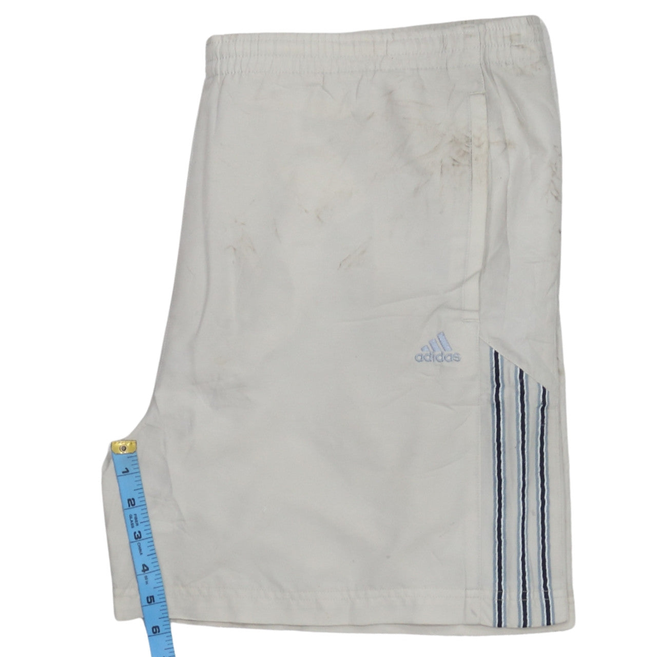Adidas Men's White L Athletic Shorts Elastic Waist Activewear