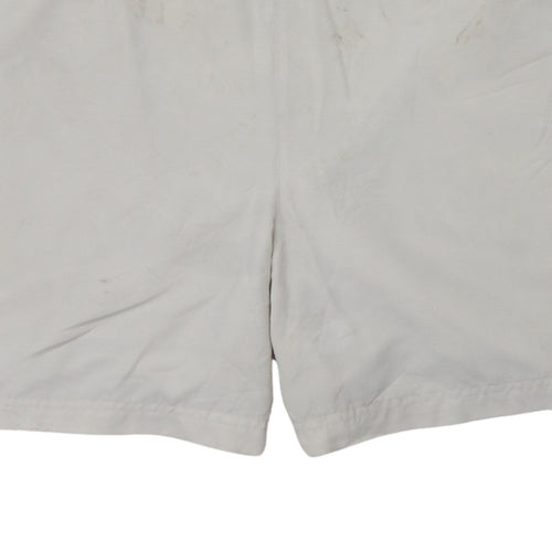 Adidas Men's White L Athletic Shorts Elastic Waist Activewear