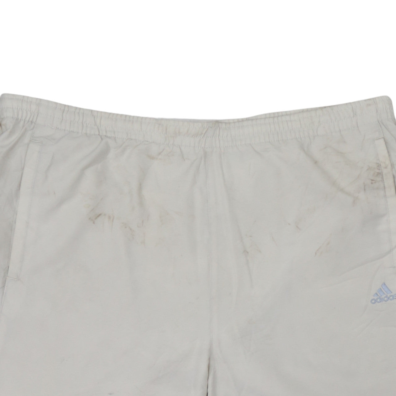 Adidas Men's White L Athletic Shorts Elastic Waist Activewear