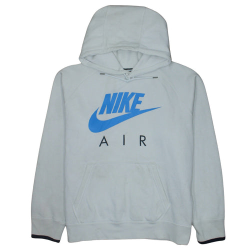 Nike Men’s White Pullover Hoodie L Logo Graphic Sportswear