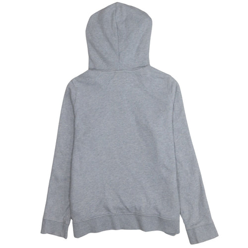 Adidas Womens Grey Hooded Pullover Sweatshirt UK 16 Trefoil Logo