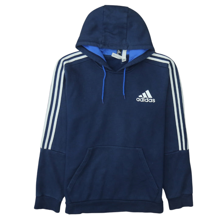 Adidas Men's Blue Pullover Hoodie L Sports Fleece Sweatshirt