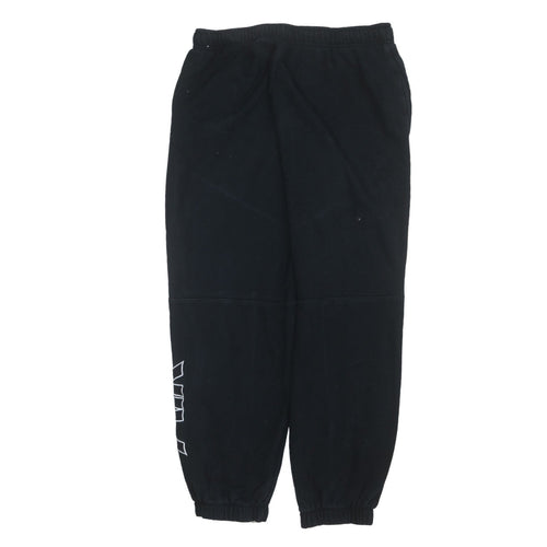 Nike Air Women's Black Jogger Trousers M Fleece Drawstring