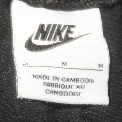 Nike Air Women's Black Jogger Trousers M Fleece Drawstring