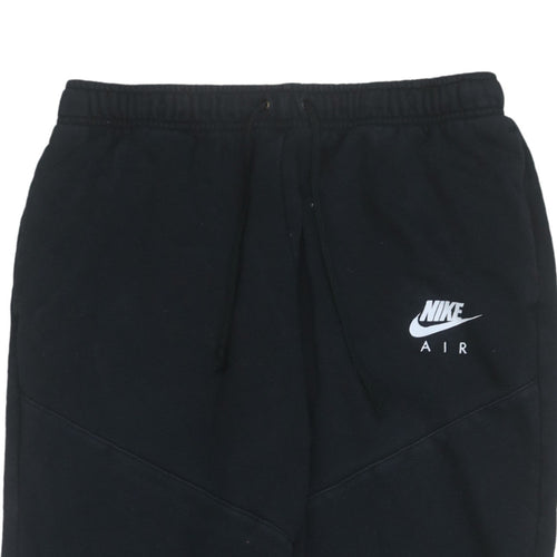 Nike Air Women's Black Jogger Trousers M Fleece Drawstring
