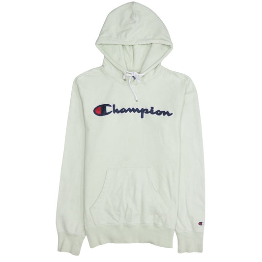 Champion Women's Small White Pullover Hoodie with Logo Embroidery