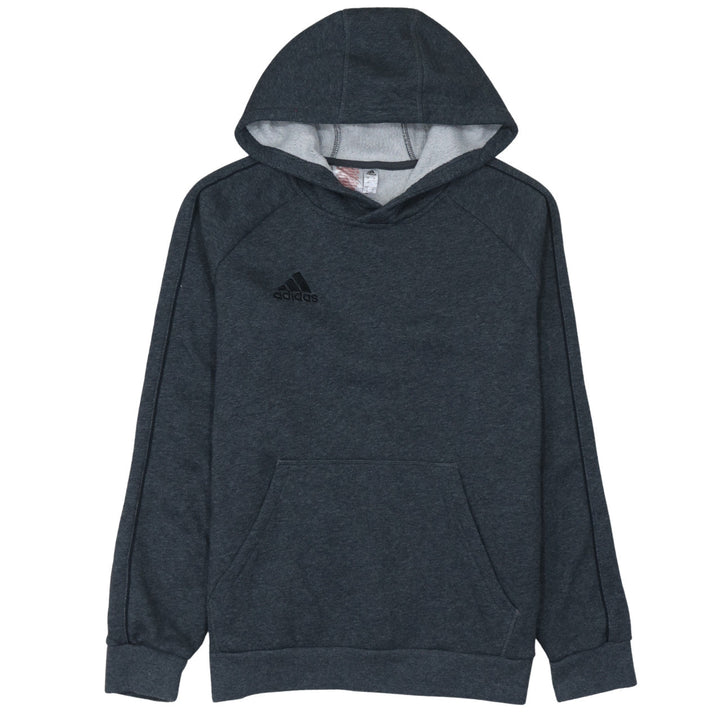 Adidas Boys Grey Fleece Pullover Hoodie Size 13-14 Years