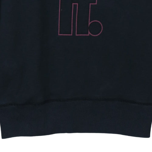 Nike Athletic Dept Women Black Pullover Hoodie L Graphic Just Do It