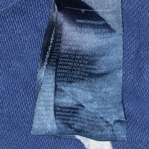Tommy Hilfiger Men's Blue XL Pullover Hoodie Classic Embroidered Logo