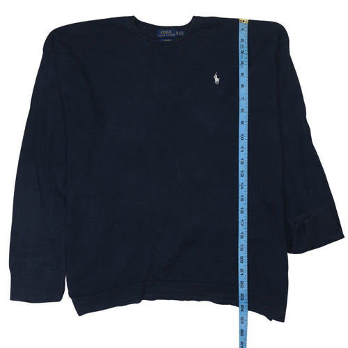 Ralph Lauren Men's Blue XL Cotton Crew Neck Jumper