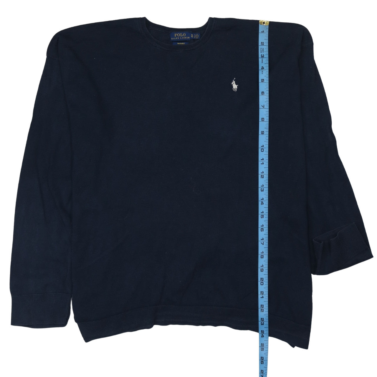 Ralph Lauren Men's Blue XL Cotton Crew Neck Jumper