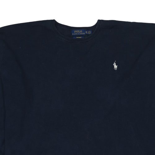 Ralph Lauren Men's Blue XL Cotton Crew Neck Jumper