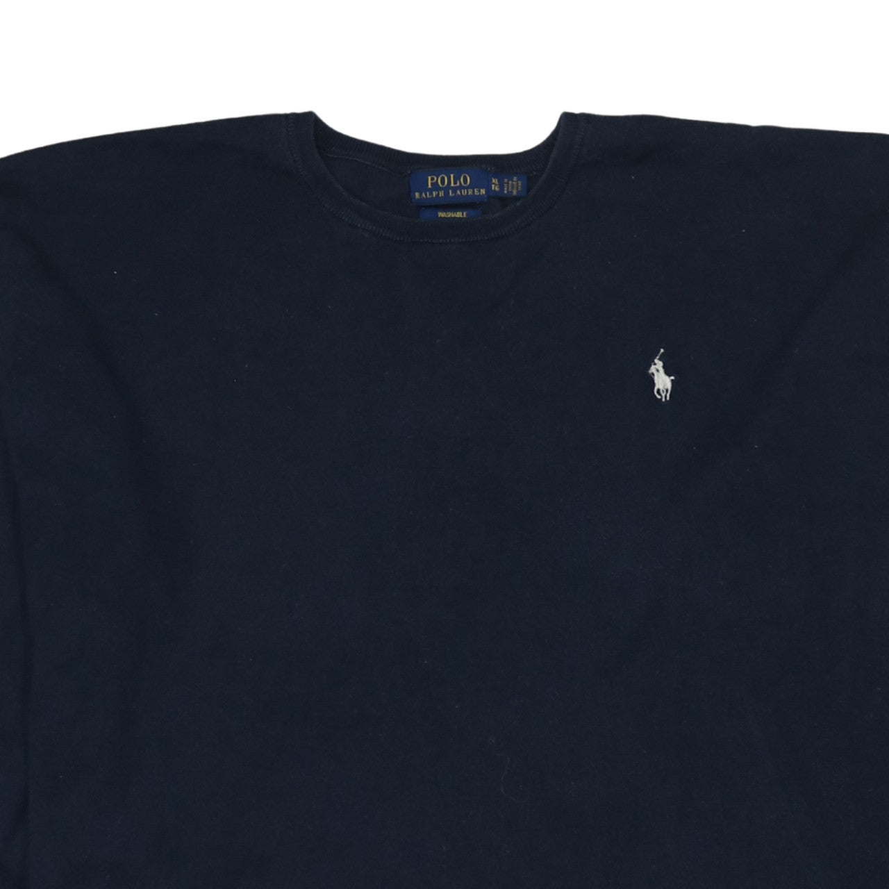 Ralph Lauren Men's Blue XL Cotton Crew Neck Jumper