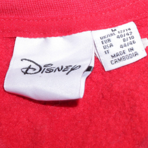 Disney Womens Red Minnie Mouse Pullover Sweatshirt UK 12-14