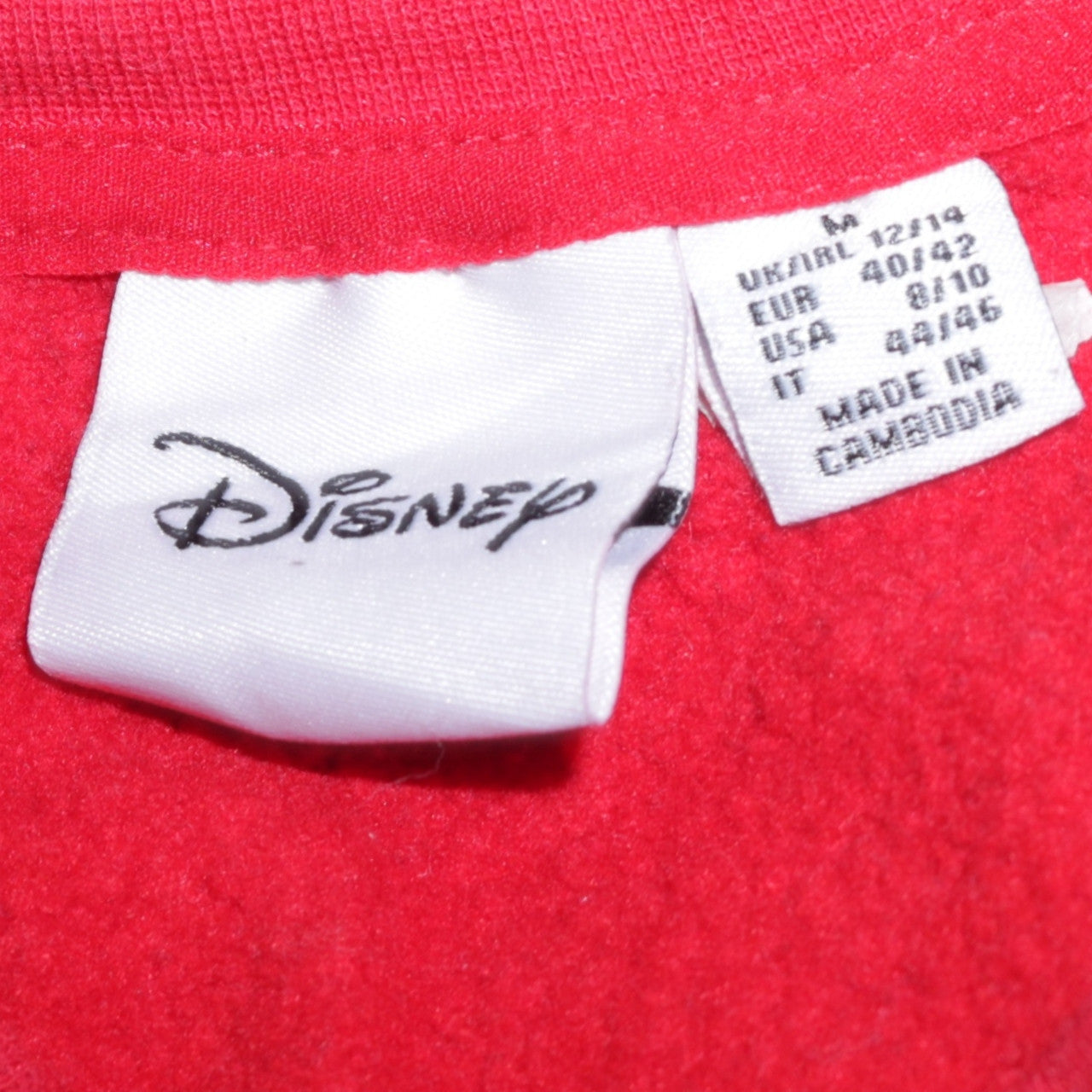 Disney Womens Red Minnie Mouse Pullover Sweatshirt UK 12-14