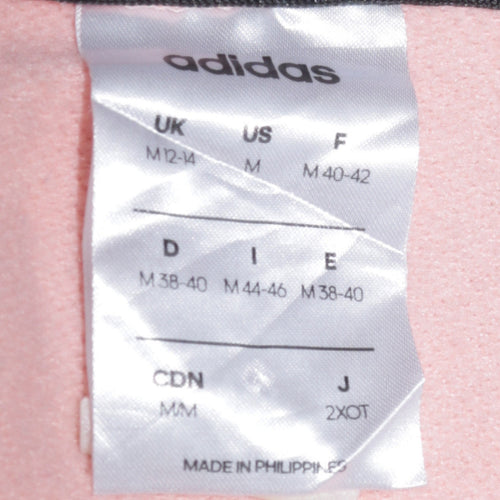 Adidas Women Pink Crew Neck Long Sleeve Pullover Sweatshirt Size 12-14