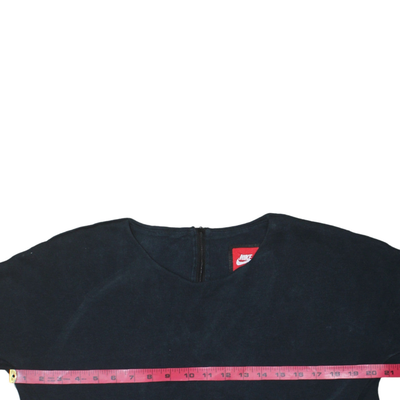 Nike Women Navy Sweatshirt Medium Round Neck Long Sleeve Zip Back